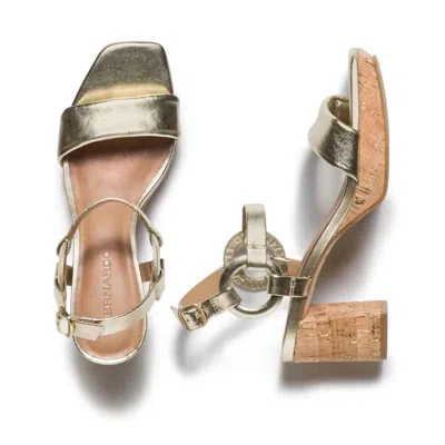 Bernardo Women's Candace Block Heel Sandals In Champagne In Gold