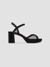 Bernardo 70mm Celeste Mesh Suede Platform Sandals In Black