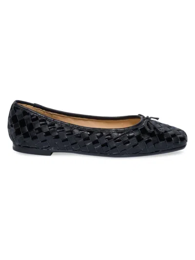 Bernardo Women's Gwynn Woven Patent Leather Ballet Flats In Black