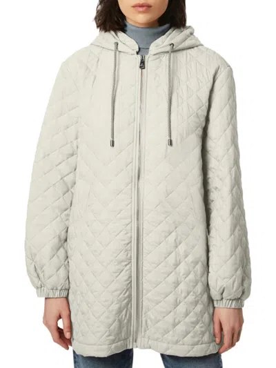 Bernardo Women's Hooded Quilted Puffer Coat In Moon Glow