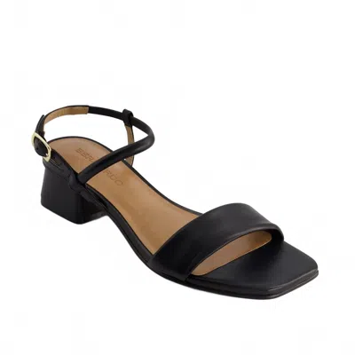 Bernardo Women's Josei Low Heel Sandal In Black Glove Leather In Multi