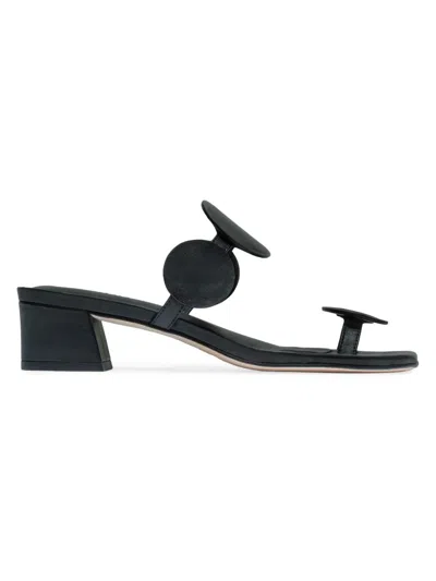 Bernardo 30mm Jupiter Moon Leather Mule Sandals In Black