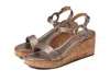 Bernardo Women's Kennedy Wedge Sandals In Platinum Glove Leather In Multi