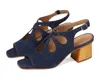 Bernardo Lainey Sandal Women's 6.5 Navy Square Toe Block Heel Slingback Khd042 In Multi