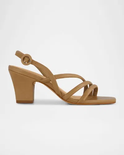 Bernardo Women's Naples Strappy Leather Slingback Sandals In Sand Glove Leather In Brown