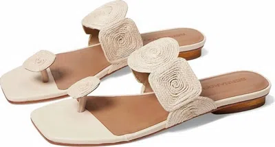 Bernardo Palermo Raffia Sandals In White