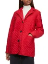Bernardo Quilted Blazer In Poppy