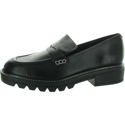 Bernardo Womens Solid Leather Loafers In Black