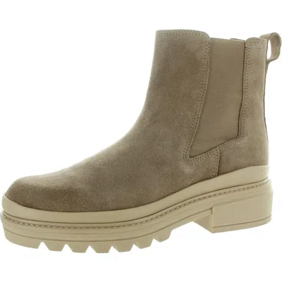 Bernardo Womens Stretch Leather Chelsea Boots In Grey