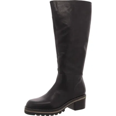 Bernardo Womens Zipper Leather Knee-high Boots In Black