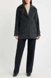 Bernardo Wool Blend Coat In Black