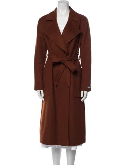 Pre-owned Bernardo Wool Trench Coat In Brown
