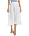 Bernardo Crinkle Maxi Skirt In White