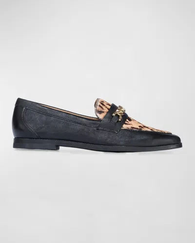 Bernardo Zephyr Leopard Chain Loafers In Multicolor | ModeSens display picture 1