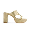 Bernardo1946 Footwear Tera Espadrille Heel In Light Gold