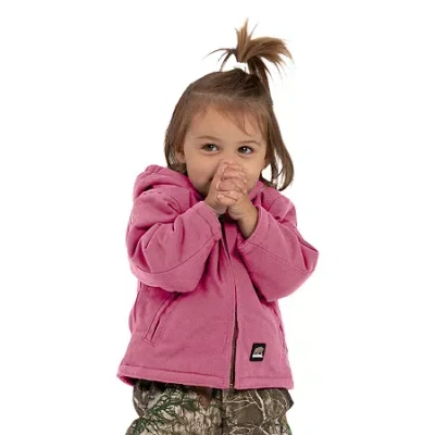 Bernè Baby Unisex Hooded Midweight Quilted Jacket In Pink