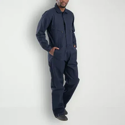 Bernè Deluxe Unlined Mens Big And Tall Long Sleeve Workwear Coverall In Blue