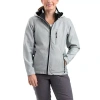 Bernè Eiger Hooded Softshell Womens Midweight Work Jacket In Gray