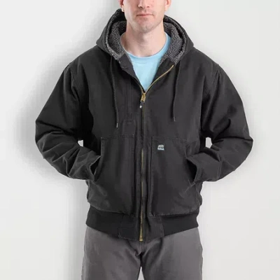 Bernè Flex180 Mens Hooded Heavyweight Big And Tall Work Jacket In Black