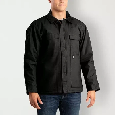 Bernè Heritage Chore Mens Heavyweight Big And Tall Work Jacket In Black