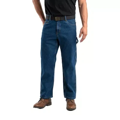 Bernè Heritage Lined Dungaree Mens Regular Fit Straight Leg Carpenter Jean In Blue