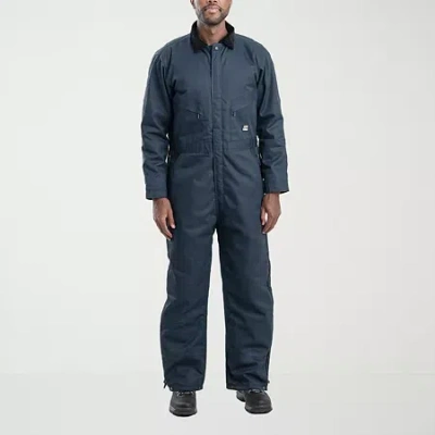 Bernè Heritage Mens Insulated Long Sleeve Workwear Coverall In Blue