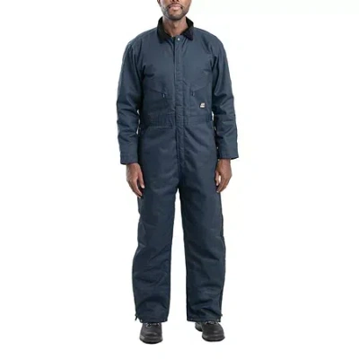 Bernè Heritage Mens Big And Tall Insulated Long Sleeve Workwear Coverall In Blue