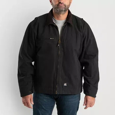 Bernè Highland Washed Gasoline Mens Heavyweight Work Jacket In Black