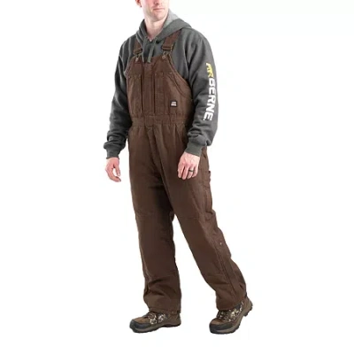 Bernè Highland Washed Insulated Bibs Mens Big And Tall Workwear Overall In Brown