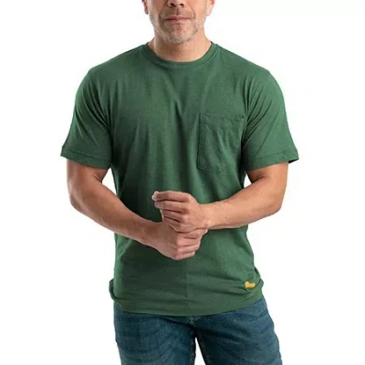 Bernè Lightweight Performance Big And Tall Mens Crew Neck Short Sleeve Moisture Wicking Pocket T-shirt In Green