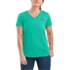 Bernè Lightweight Performance Womens V Neck Short Sleeve T-shirt In Blue