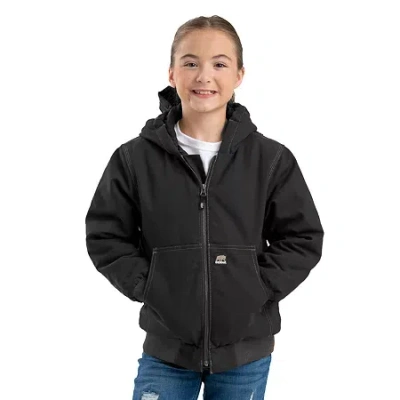 Bernè Little & Big Kid Unisex Hooded Heavyweight Quilted Jacket In Black
