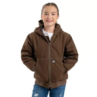 Bernè Little & Big Kid Unisex Hooded Heavyweight Quilted Jacket In Burgundy