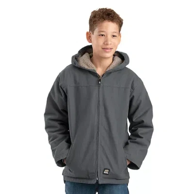 Bernè Little & Big Kid Unisex Hooded Heavyweight Quilted Jacket In Black