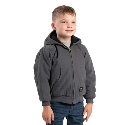 Bernè Little & Big Kid Unisex Hooded Heavyweight Quilted Jacket In Black