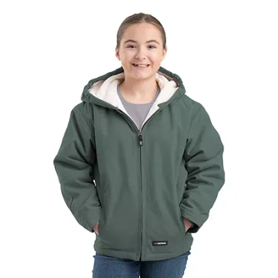 Bernè Little & Big Kid Unisex Hooded Heavyweight Quilted Jacket In Green