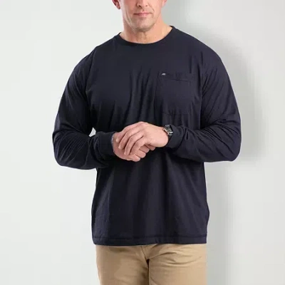 Bernè Performance Mens Crew Neck Long Sleeve Big And Tall T-shirt In Blue