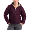 Bernè Softstone Hooded Womens Hooded Midweight Work Jacket In Purple