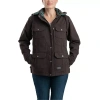 Bernè Softstone Quilted Barn Womens Hooded Midweight Plus Tall Work Jacket In Brown