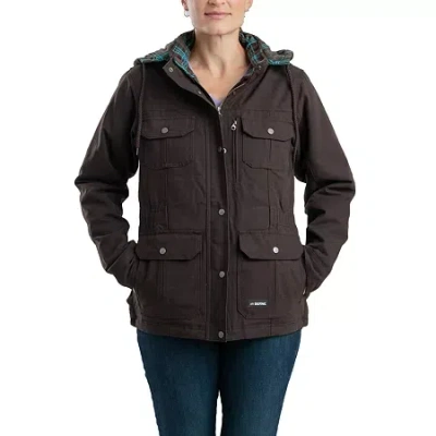 BERNÈ SOFTSTONE QUILTED BARN WOMENS HOODED MIDWEIGHT WORK JACKET
