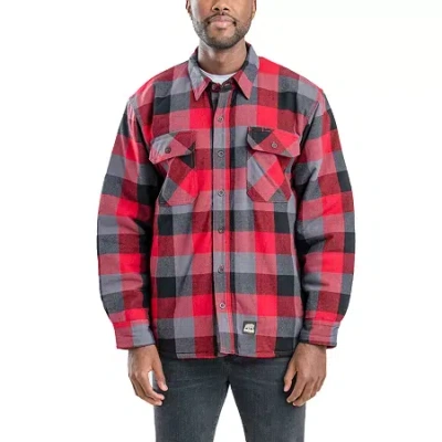 Bernè Timber Flannel Shirt Mens Midweight Work Jacket In Multi