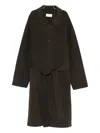 Berner Kuhl Belted Single-breasted Coat In Black