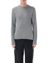 Berner Kuhl Silk Cotton Crewneck Long Sleeve Top In Gray