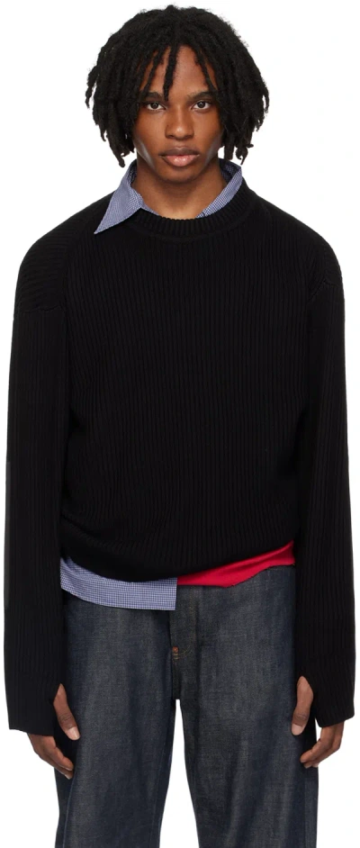 Berner Kuhl Black Officer Sweater In 009 Black