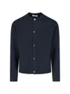 Berner Kuhl Blue Wool Cardigan In Blue