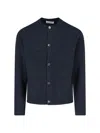 Berner Kuhl Blue Wool Cardigan In Blue
