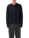 Berner Kuhl Boiled Wool Buttoned Cardigan In Gray