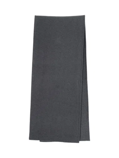 Berner Kuhl Classic Rectangular Grey Scarf With Soft Texture In Black