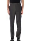 Berner Kuhl Classic Grey Trousers With Permanent Central Crease In Gray