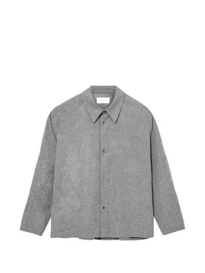 Berner Kuhl Cordial Biella Button-down Pocket Shirt In Gray